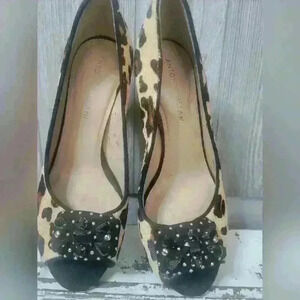 Antonio Melani Cheetah fur heels. Size 6.5.
